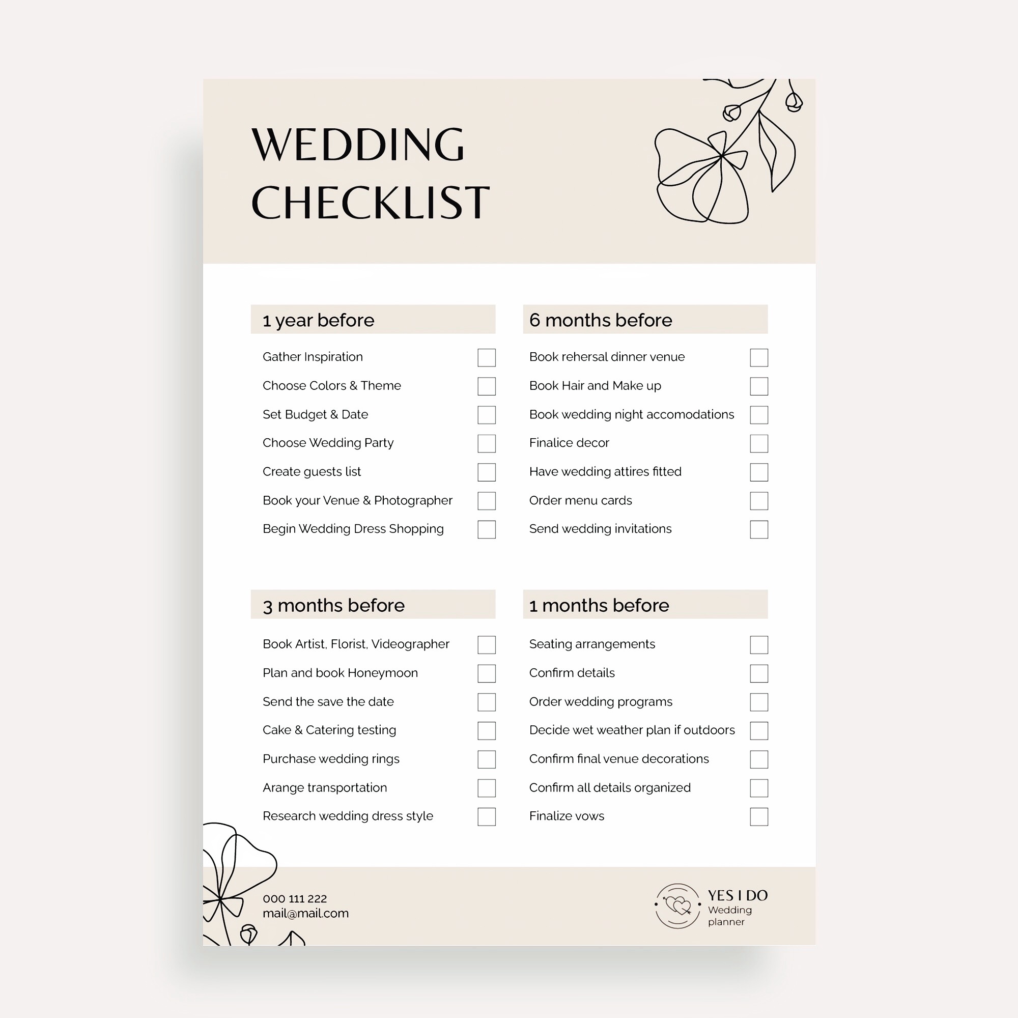 2. Wedding Planning Checklist & Timeline Tracker